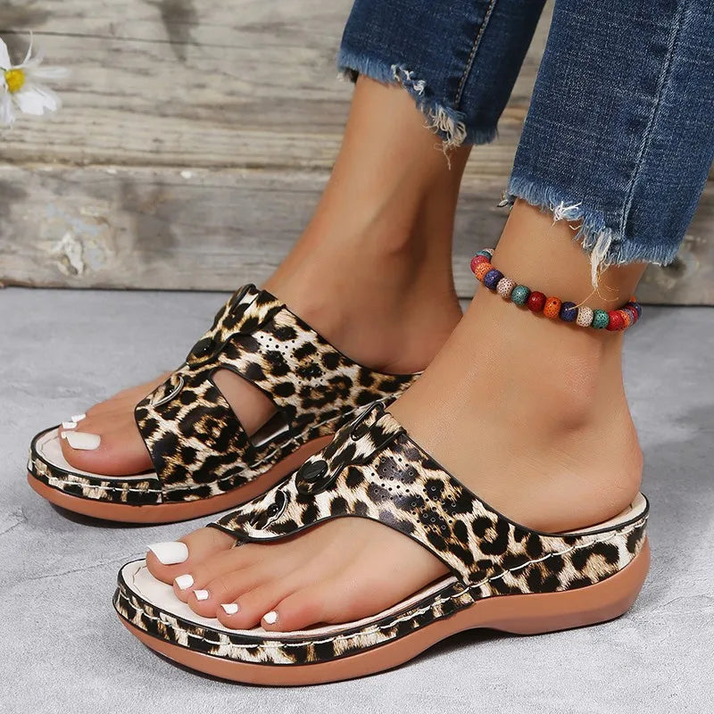 Beautiful Women's Sandals - with Thick Wedge Heel