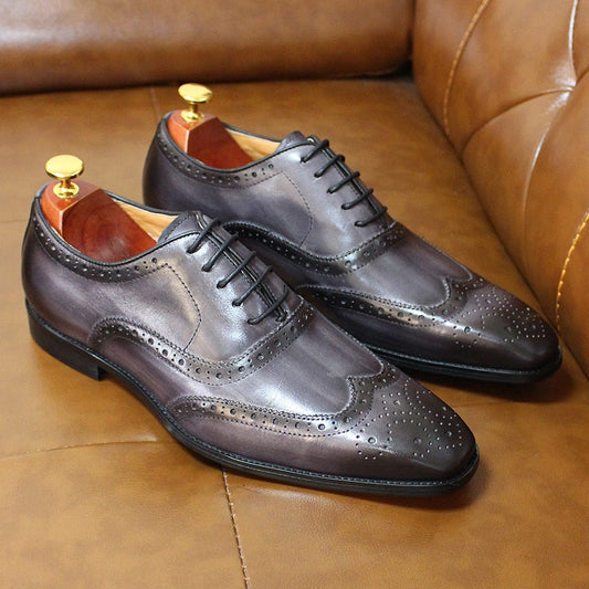 Handmade Men's Oxford Shoes in big sizes